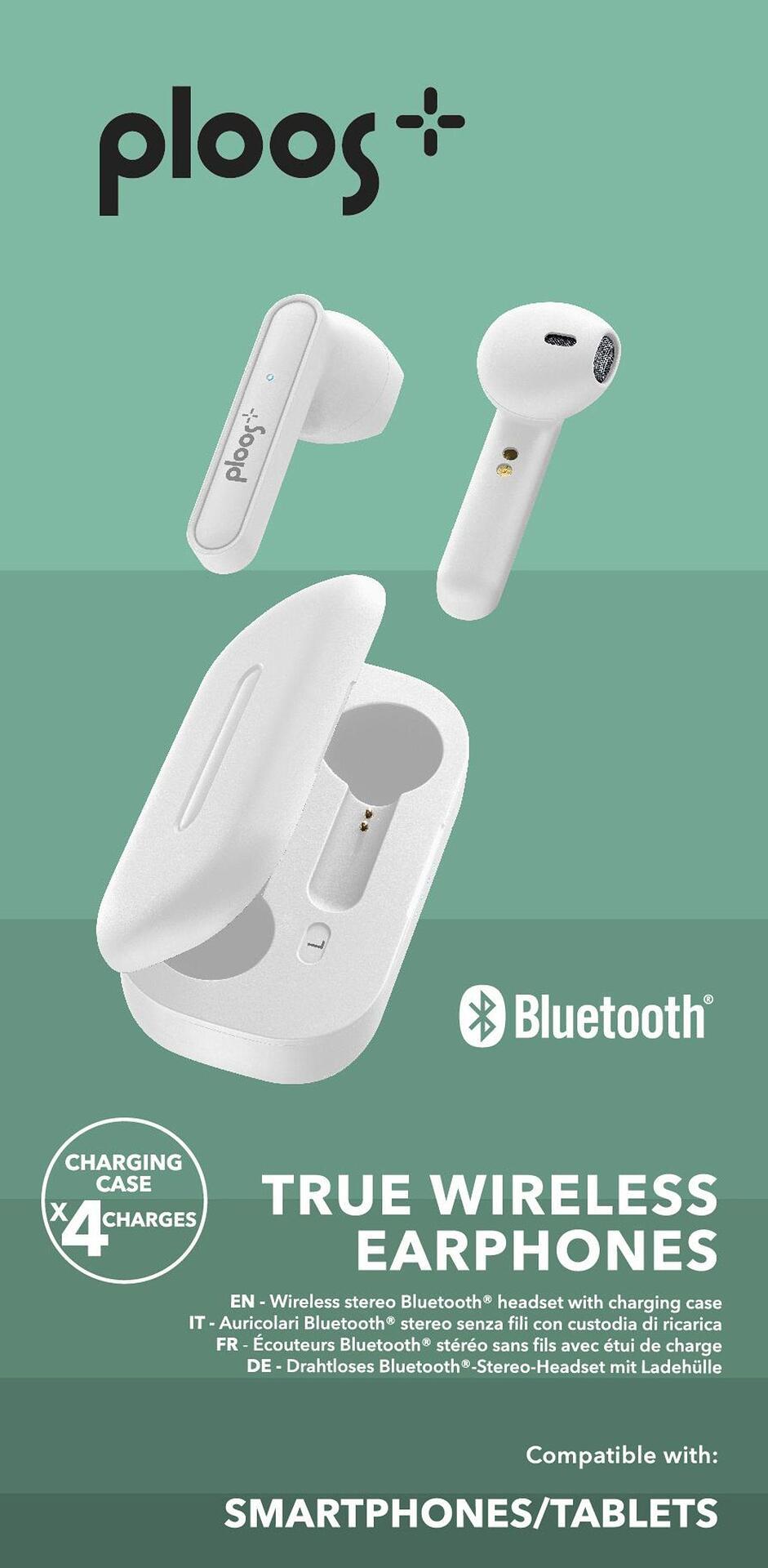Bluetooth слушалки Ploos, Бели | JAR Computers Bluetooth слушалки Ploos, Бели