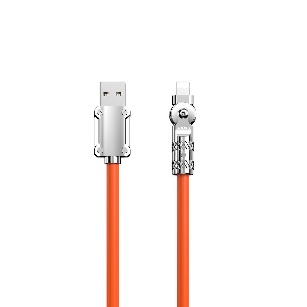 Dudao Angled Fast Charging USB-A to Lightning Cable PD 30W - USB-A към Lightning кабел за Apple устройства с Lightning порт (100 см) (оранжев) 