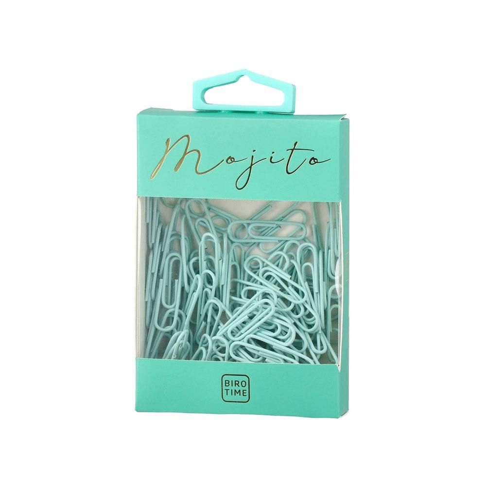 Кламери Biro Time Angelite, 28 mm, мента, 100 броя | JAR Computers Кламери Biro Time Angelite, 28 mm, мента, 100 броя