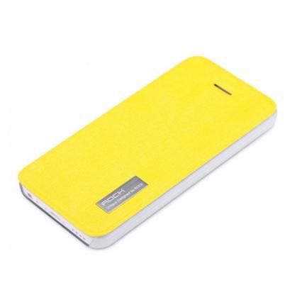 Кожен калъф, тип портфейл за iPhone 5S, iPhone 5, iPhone SE - Rock Elegant Flip Case (жълт) | JAR Computers Кожен калъф, тип портфейл за iPhone 5S, iPhone 5, iPhone SE - Rock Elegant Flip Case (жълт)