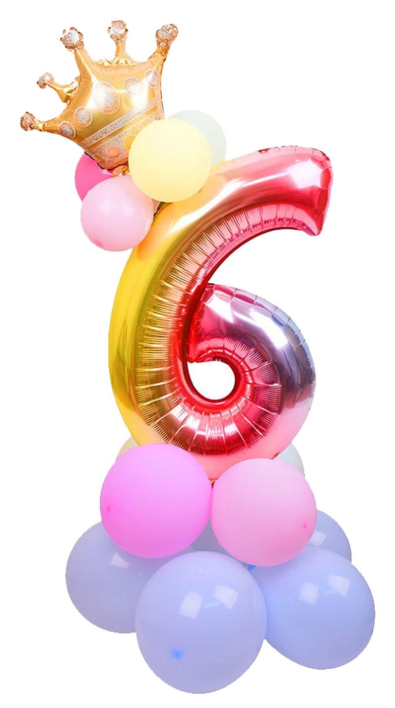 Комплект балони цифри 6 Party Go, 115 см. 14 части | JAR Computers Комплект балони цифри 6 Party Go, 115 см. 14 части