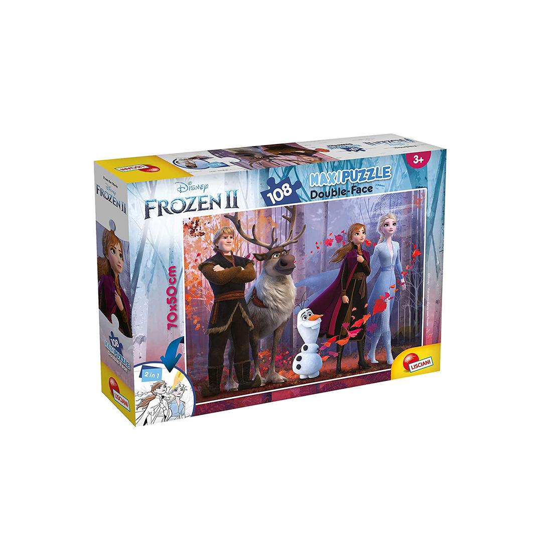 Lisciani Пъзел Frozen II, supermaxi, детски, 2 в 1, 108 части