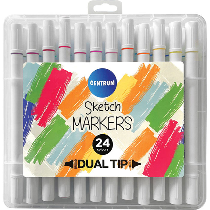 Маркер Sketch Centrum 2 върха 24 цвята