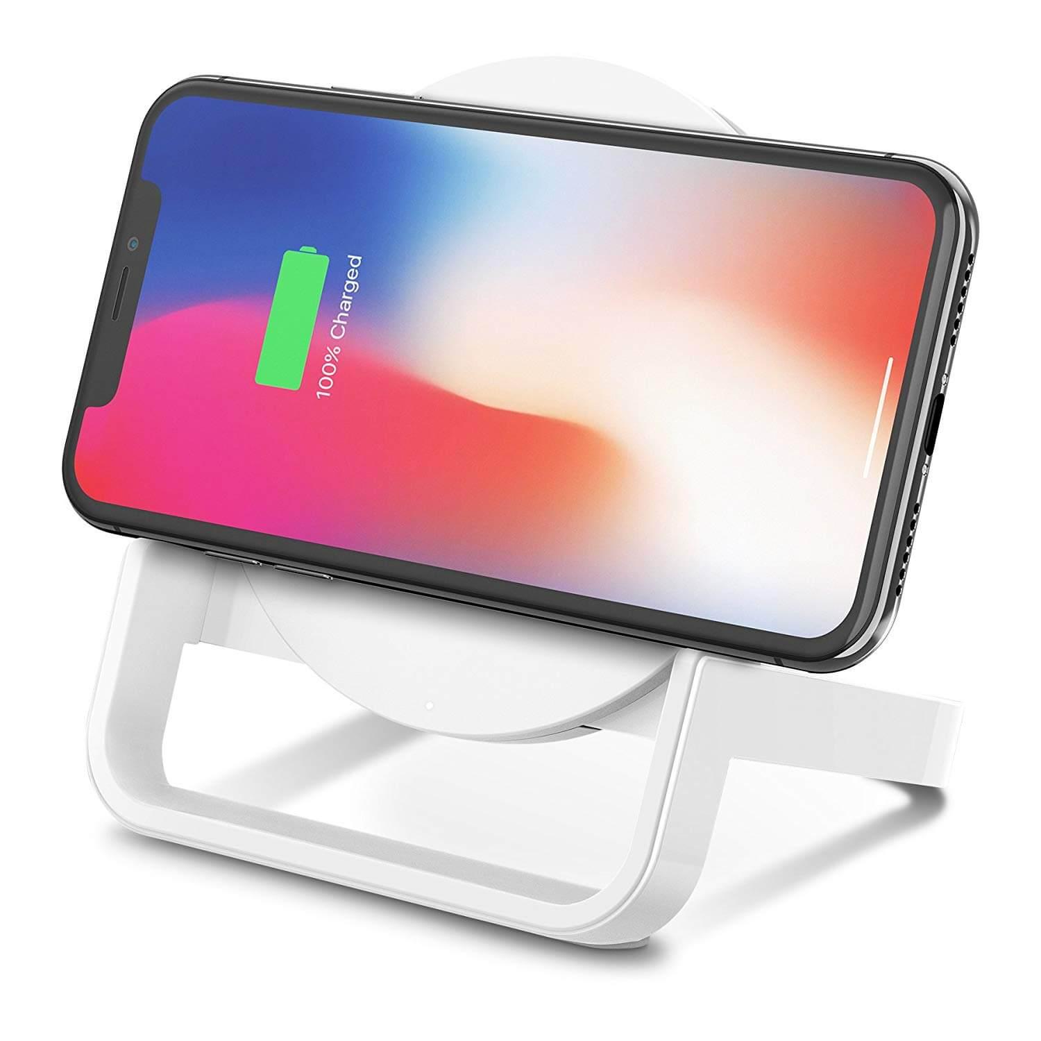 Поставка (пад) за безжично захранване за Apple, Samsung, LG, Sony и други QI съвместими устройства - Belkin BOOST UP Wireless Charging Stand 10W (бял) | JAR Computers Поставка (пад) за безжично захранване за Apple, Samsung, LG, Sony и други QI съвместими устройства - Belkin BOOST UP Wireless Charging Stand 10W (бял)