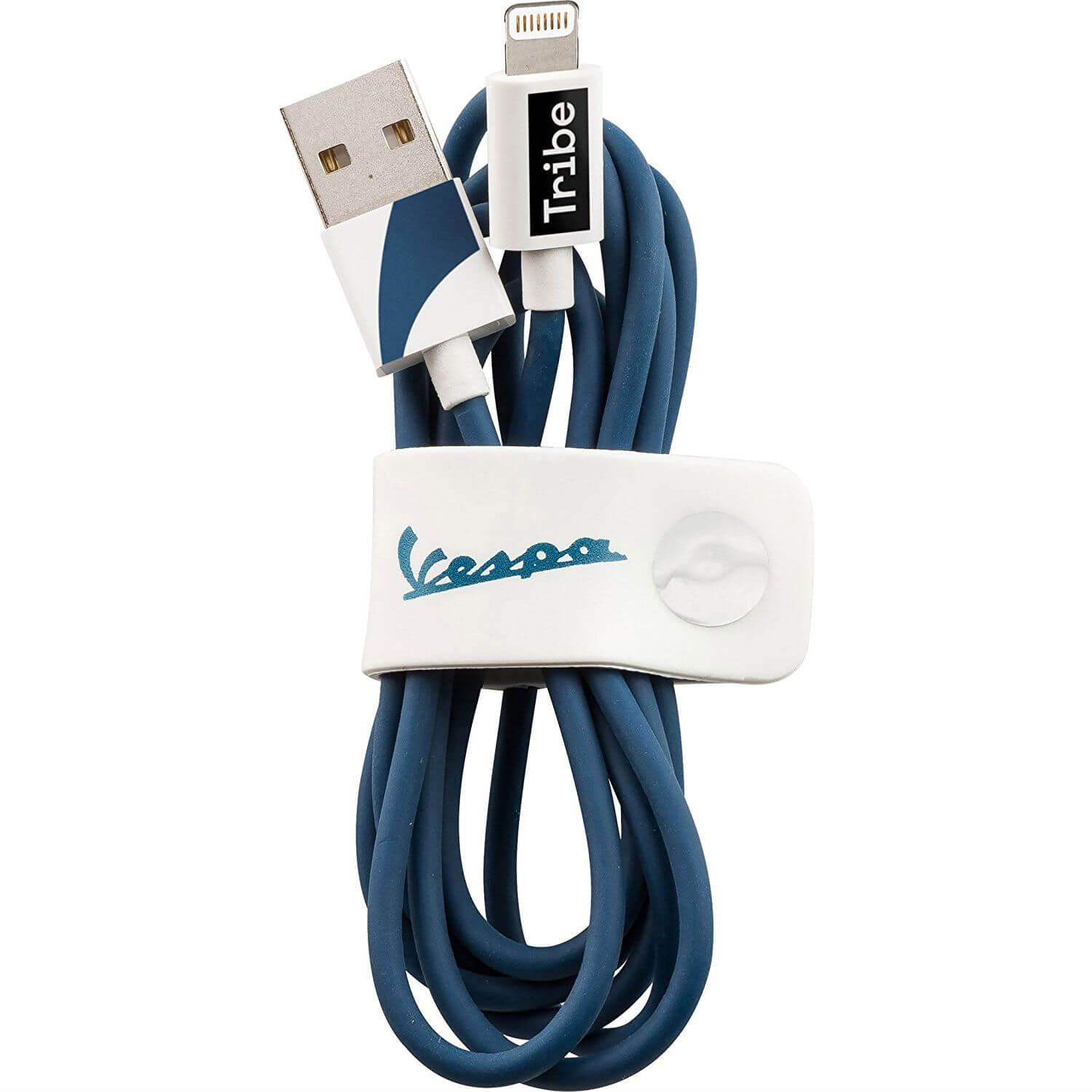 Сертифициран Lightning кабел за iPhone, iPad и iPod с Lightning (120 см) - USB Tribe Vespa Biancospino Lightning Cable | JAR Computers Сертифициран Lightning кабел за iPhone, iPad и iPod с Lightning (120 см) - USB Tribe Vespa Biancospino Lightning Cable