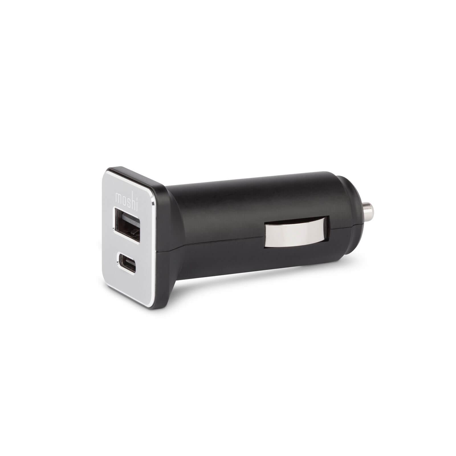 Зарядно за кола с USB и USB-C порт - Moshi USB-C Car Charger (черен) | JAR Computers Зарядно за кола с USB и USB-C порт - Moshi USB-C Car Charger (черен)