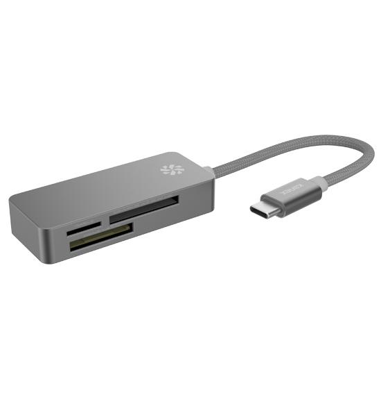 Четец за карти памет за MacBook и устройства с USB-C порт - Kanex USB-C Memory Card Reader (черен) | JAR Computers Четец за карти памет за MacBook и устройства с USB-C порт - Kanex USB-C Memory Card Reader (черен)