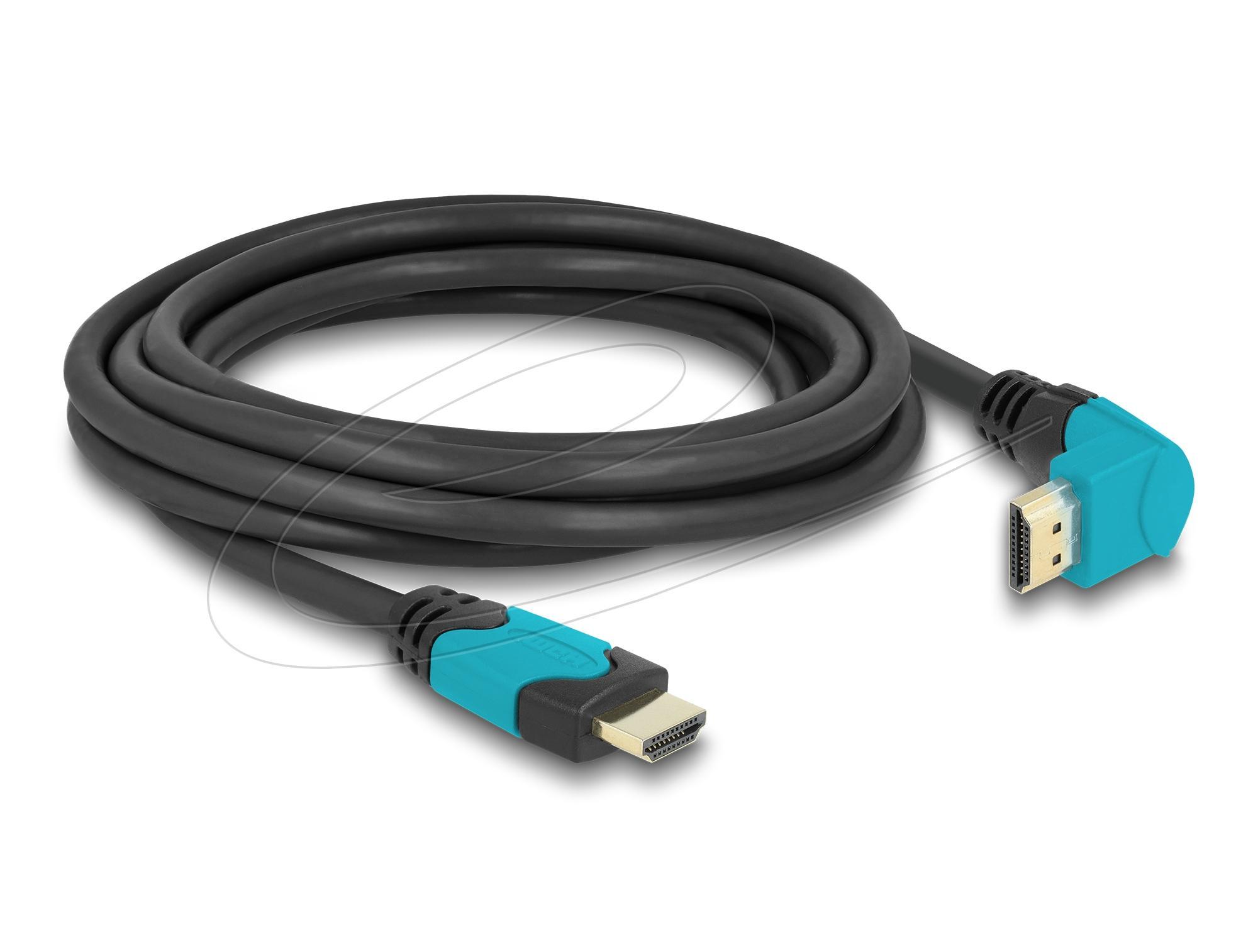 Delock Кабел HDMI, 90&deg;, 48 Gbps 8K 60 Hz, 3 м