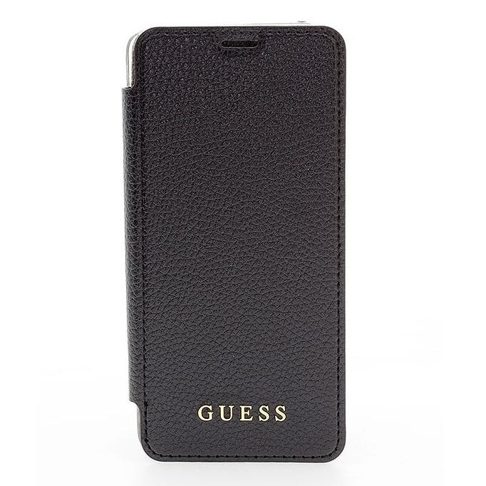 Дизайнерски кожен калъф, тип портфейл за Samsung Galaxy S9 - Guess Iridescent Book Case (черен) | JAR Computers Дизайнерски кожен калъф, тип портфейл за Samsung Galaxy S9 - Guess Iridescent Book Case (черен)