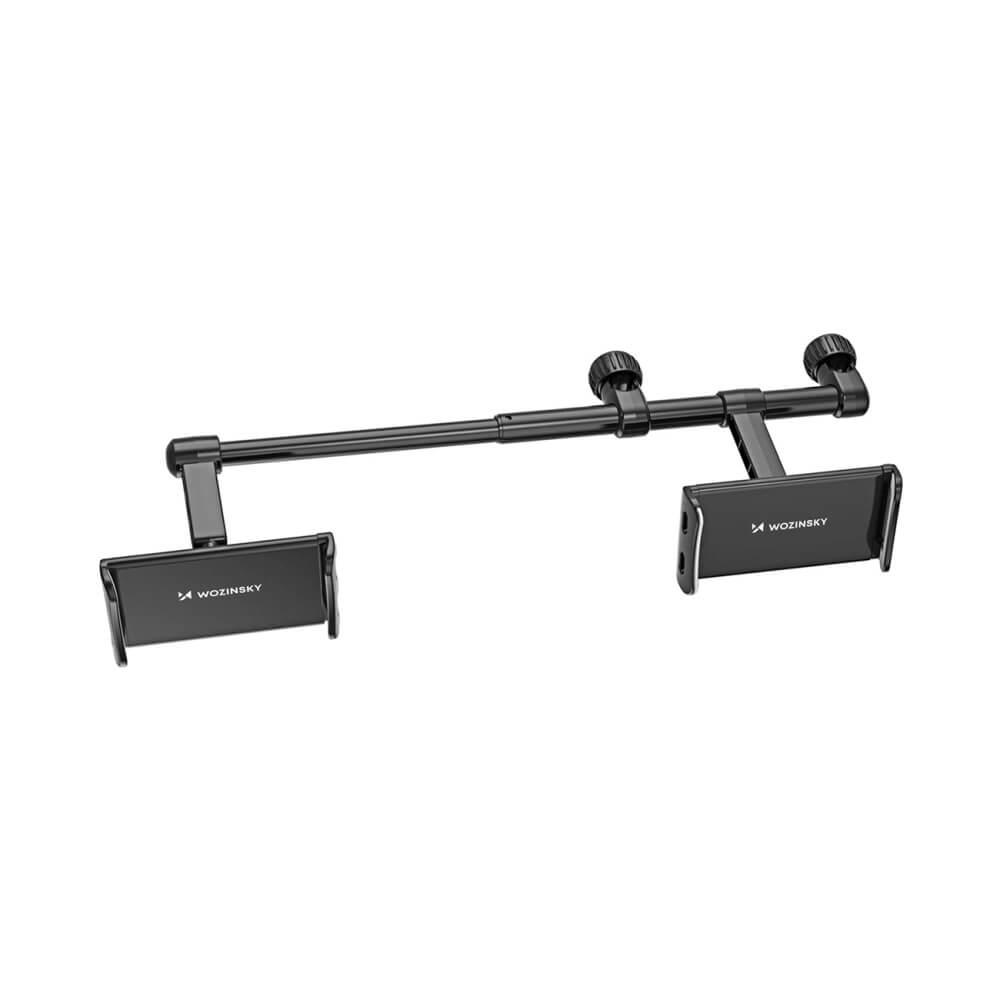 Двойна поставка за смартфон или таблет за седалката на автомобил - Wozinsky WTHBK1 Double Headrest Tablet Car Mount (черен) | JAR Computers Двойна поставка за смартфон или таблет за седалката на автомобил - Wozinsky WTHBK1 Double Headrest Tablet Car Mount (черен)