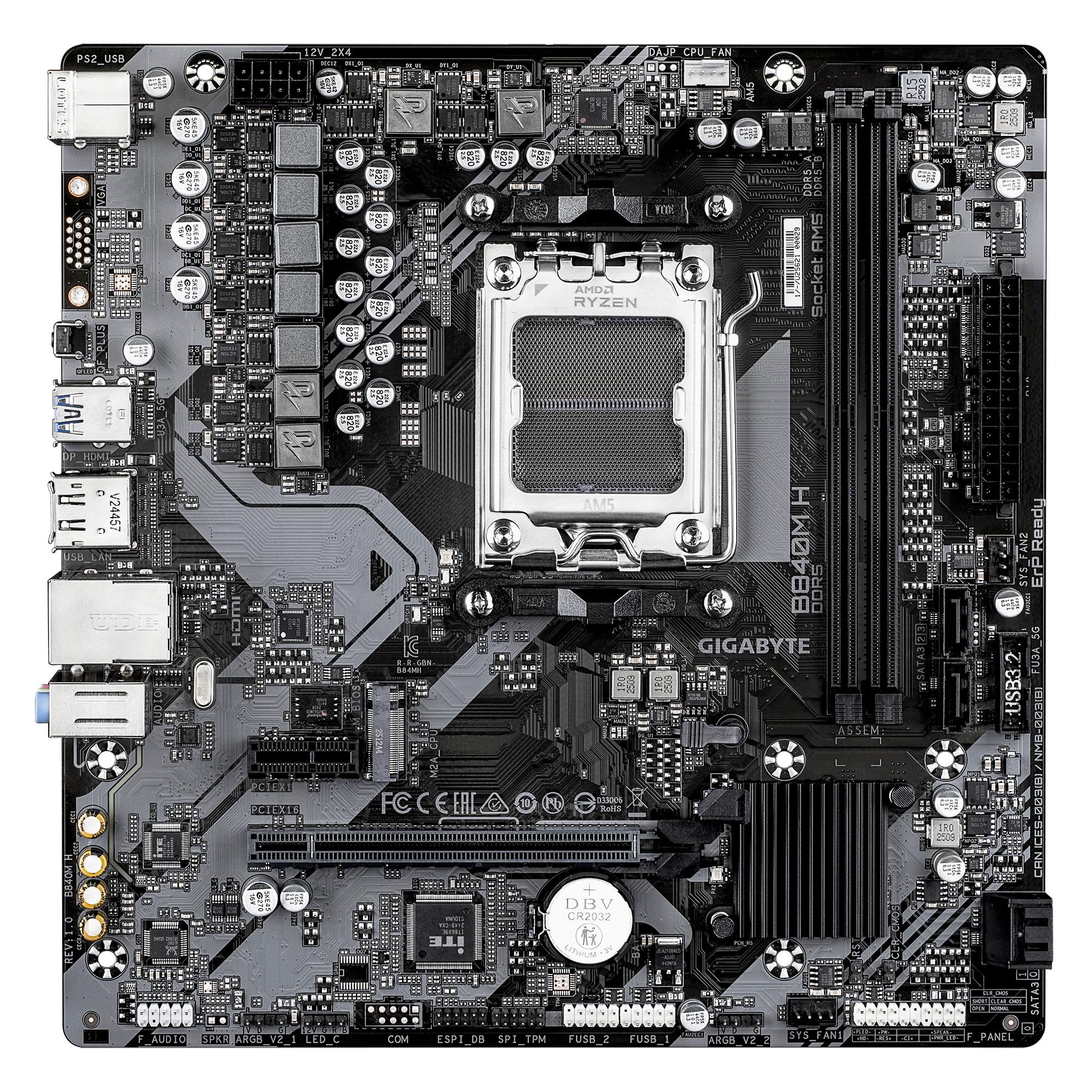 Дънна платка GIGABYTE B840M H socket AM5