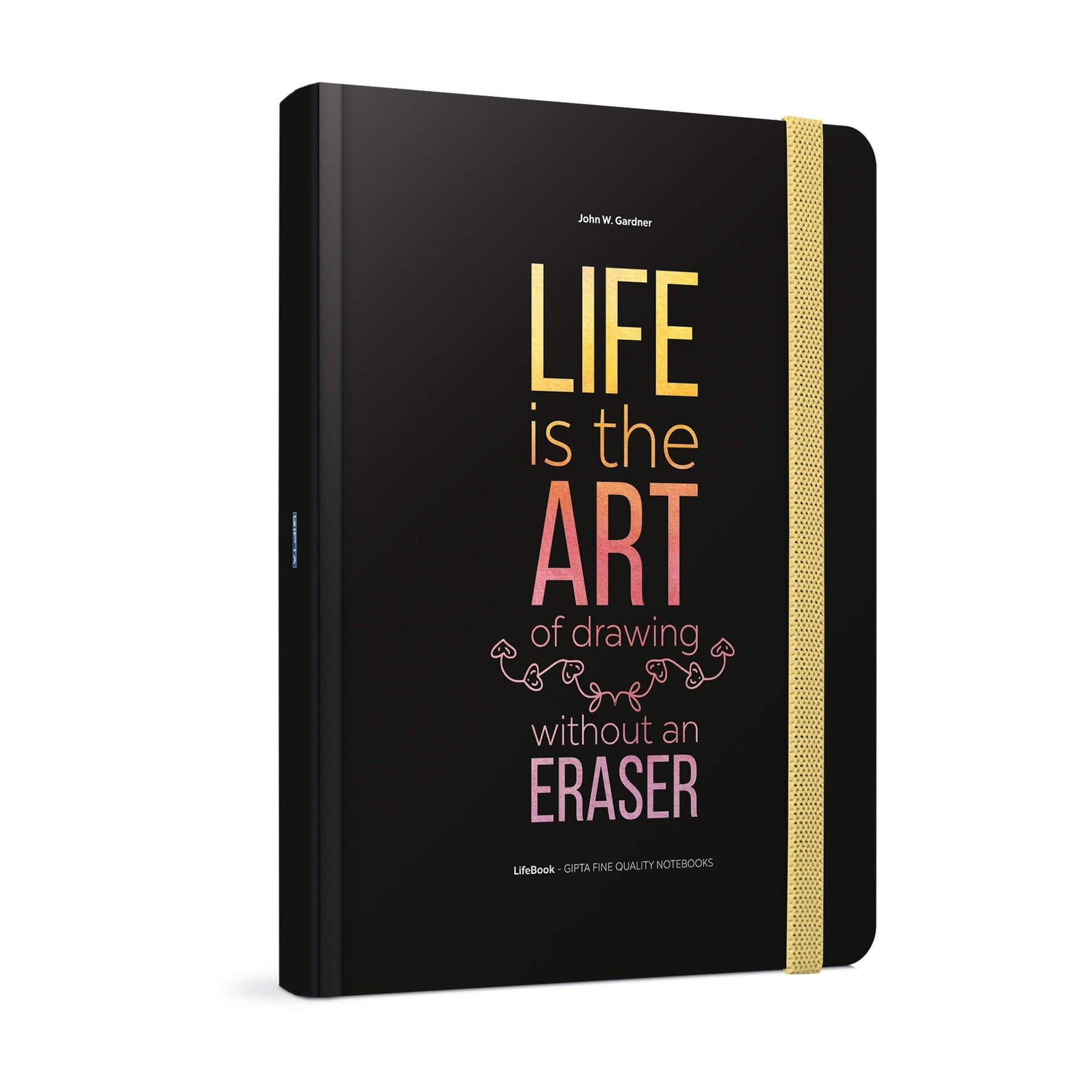 Gipta Life-book Тетрадка A5, кремава, широки редове, микроперфорация, твърда корица, 120 листа