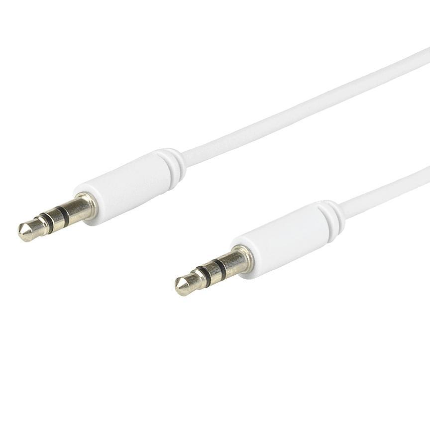 Качествен 3.5 mm към 3.5 mm аудио кабел 200 см. - eSTUFF Audio Cable (два мъжки жака-никелирани конектори) | JAR Computers Качествен 3.5 mm към 3.5 mm аудио кабел 200 см. - eSTUFF Audio Cable (два мъжки жака-никелирани конектори)