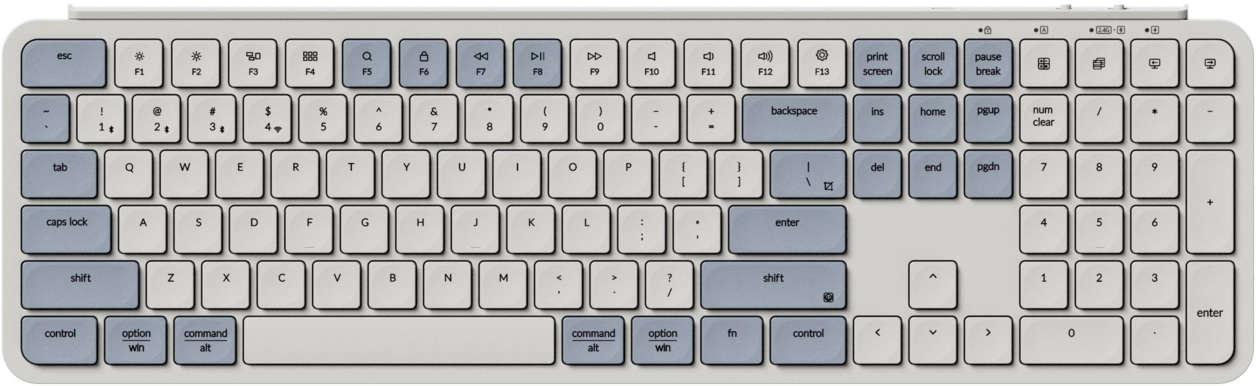 Клавиатура Keychron - B6 Pro Ultra-Slim, безжична, Retro Blue | JAR Computers Клавиатура Keychron - B6 Pro Ultra-Slim, безжична, Retro Blue