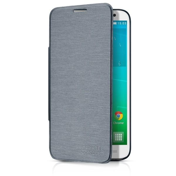 Кожен кейс за Alcatel One Touch Idol 2 S - Alcatel Flipcover FC6050 (сив) | JAR Computers Кожен кейс за Alcatel One Touch Idol 2 S - Alcatel Flipcover FC6050 (сив)
