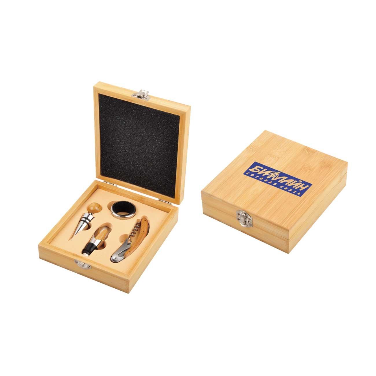 Office 1 Аксесоари за вино Bella, в дървена кутия | JAR Computers Office 1 Аксесоари за вино Bella, в дървена кутия