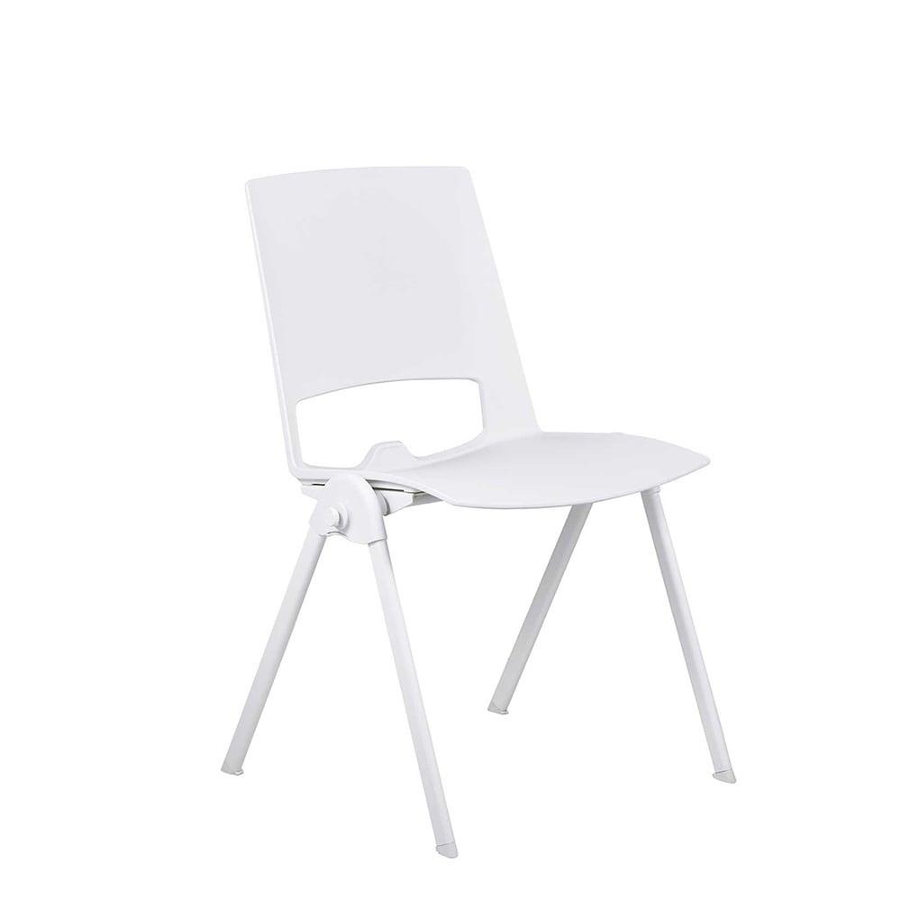 Посетителски стол RFG Sweet White, полипропилен, до 120 kg, бял, 4 броя в комплект