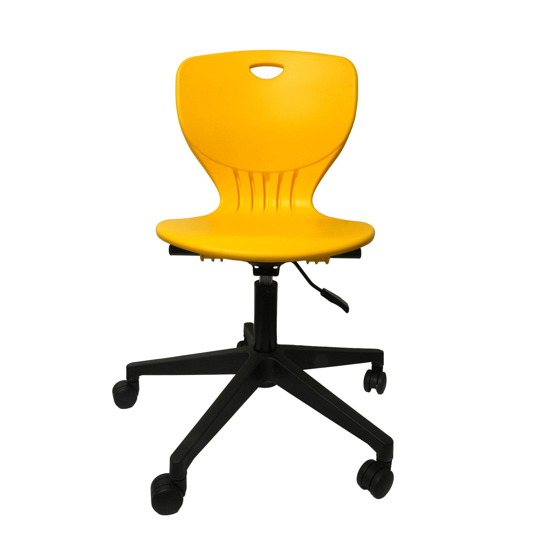 Ученически стол RFG Maxima Move Black, полипропилен, до 120 kg, жълт | JAR Computers Ученически стол RFG Maxima Move Black, полипропилен, до 120 kg, жълт