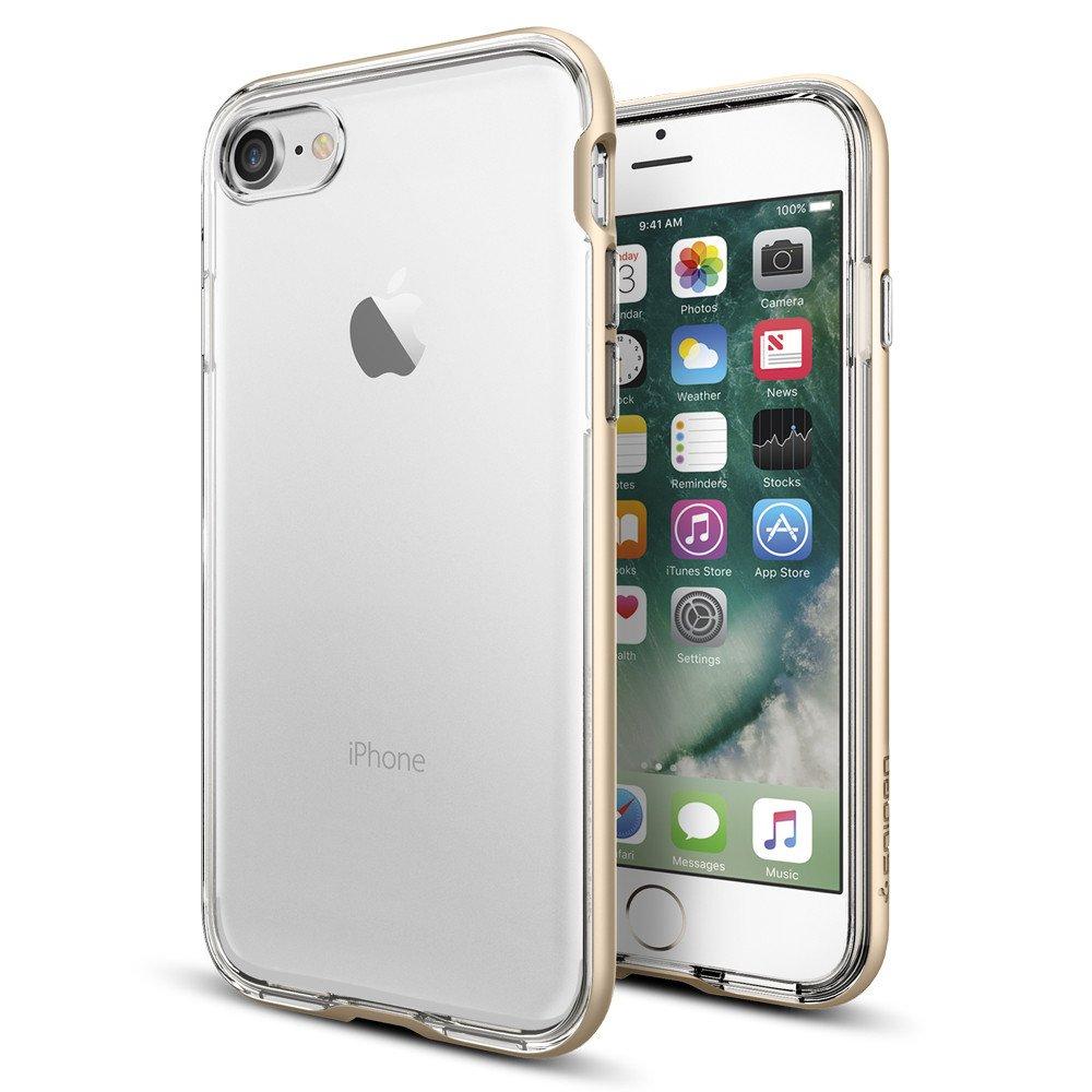 Хибриден кейс с висока степен на защита за iPhone 8, iPhone 7 - Spigen Neo Hybrid Case Crystal (прозрачен-златист) | JAR Computers Хибриден кейс с висока степен на защита за iPhone 8, iPhone 7 - Spigen Neo Hybrid Case Crystal (прозрачен-златист)