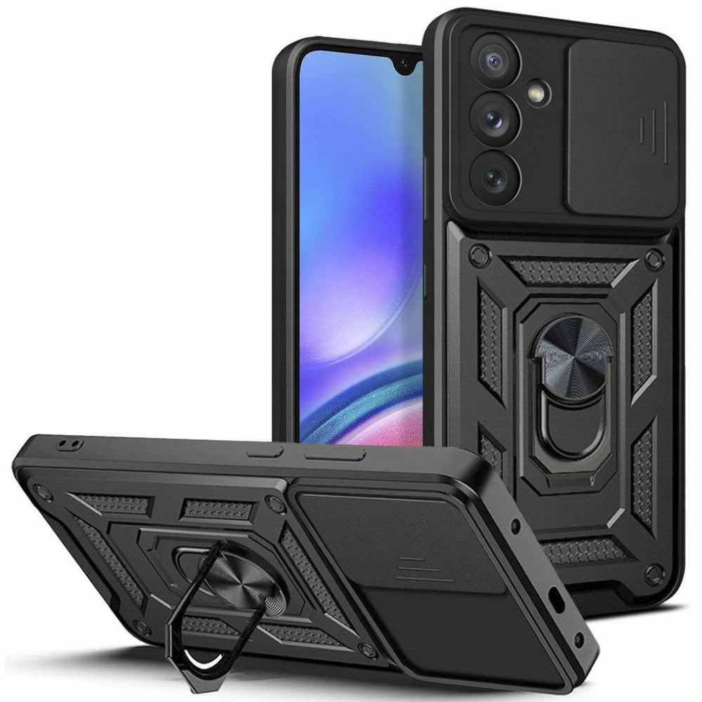 Хибриден удароустойчив кейс с пръстен против изпускане за Samsung Galaxy A05s - Tech-Protect CamShield Pro Hard Case (черен) | JAR Computers Хибриден удароустойчив кейс с пръстен против изпускане за Samsung Galaxy A05s - Tech-Protect CamShield Pro Hard Case (черен)