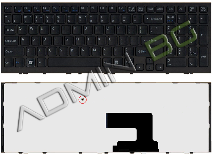 Клавиатура за лаптоп Sony Vaio VPC-EH Black Frame Black с Кирилица | JAR Computers Клавиатура за лаптоп Sony Vaio VPC-EH Black Frame Black с Кирилица