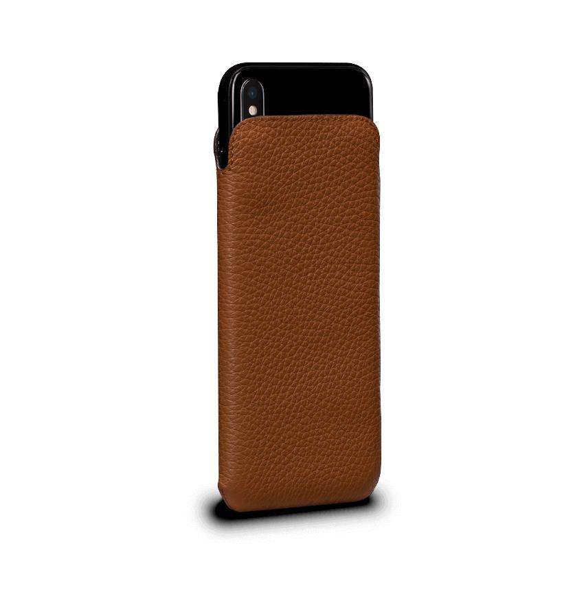 Кожен калъф (естествена кожа, ръчна изработка) за iPhone XS Max - SENA UltraSlim Classic Pouch (кафяв) | JAR Computers Кожен калъф (естествена кожа, ръчна изработка) за iPhone XS Max - SENA UltraSlim Classic Pouch (кафяв)