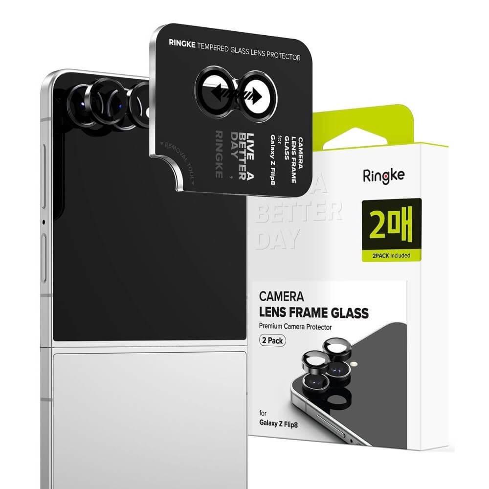 Комплект 2 броя предпазни стъклени лещи за камерата на Samsung Galaxy Z Flip8 - Ringke Camera Lens Glass 2 Pack (черен) | JAR Computers Комплект 2 броя предпазни стъклени лещи за камерата на Samsung Galaxy Z Flip8 - Ringke Camera Lens Glass 2 Pack (черен)