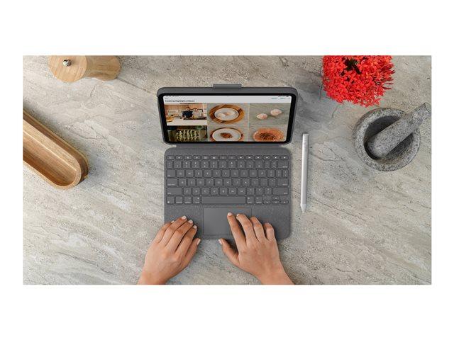 LOGITECH Combo Touch Keyboard and folio case with trackpad backlit Apple Smart connector QWERTY (PAN)