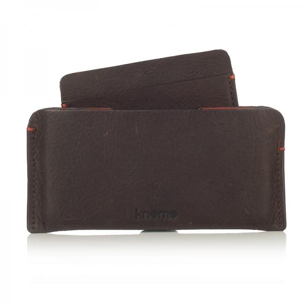 Луксозен кожен калъф тип портфейл за iPhone 5, iPhone 5S, iPhone SE - Knomo Leather Wallet Card Case (кафяв) | JAR Computers Луксозен кожен калъф тип портфейл за iPhone 5, iPhone 5S, iPhone SE - Knomo Leather Wallet Card Case (кафяв)