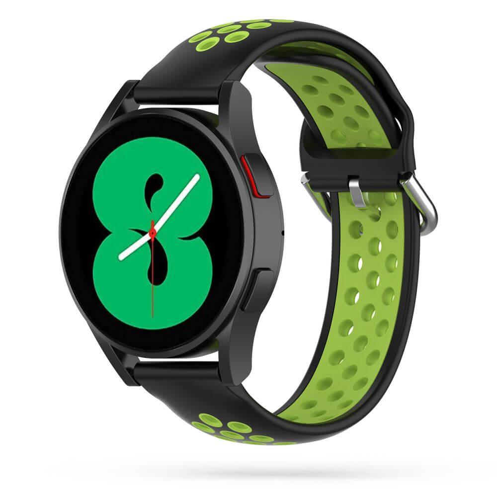 Силиконова каишка за Samsung Galaxy Watch, Huawei Watch, Xiaomi, Garmin и други часовници с 20мм захват - Tech-Protect SoftBand Silicone Sport Band 20mm (черен-зелен) | JAR Computers Силиконова каишка за Samsung Galaxy Watch, Huawei Watch, Xiaomi, Garmin и други часовници с 20мм захват - Tech-Protect SoftBand Silicone Sport Band 20mm (черен-зелен)