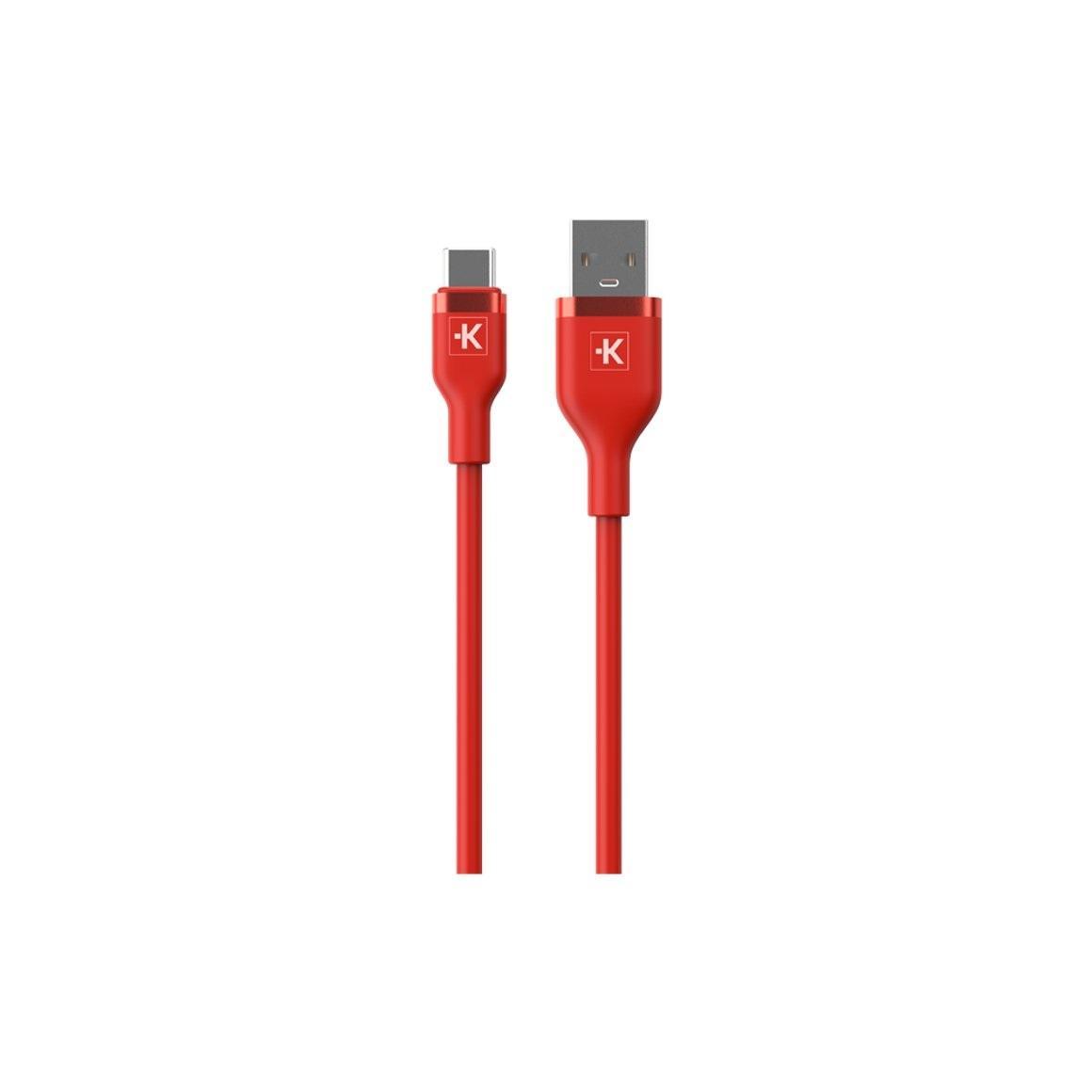 Skross Кабел USB-A 2.0 мъжко- USB-C мъжко, Червен,  120 cm, 15w