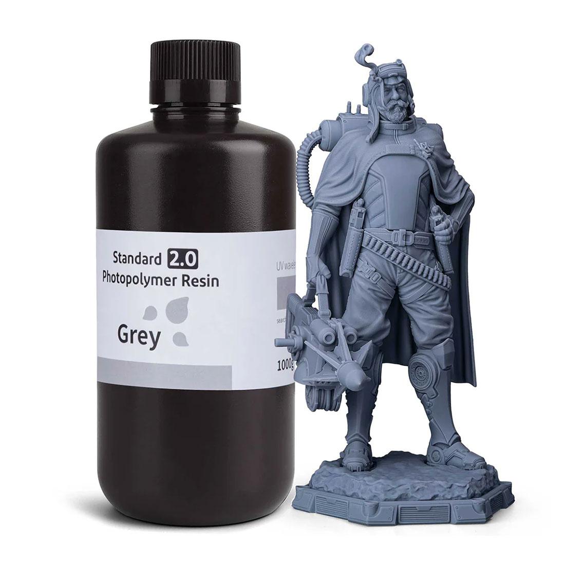 Смола за 3D принтер Elegoo Resin 2.0, 1 kg, сива | JAR Computers Смола за 3D принтер Elegoo Resin 2.0, 1 kg, сива