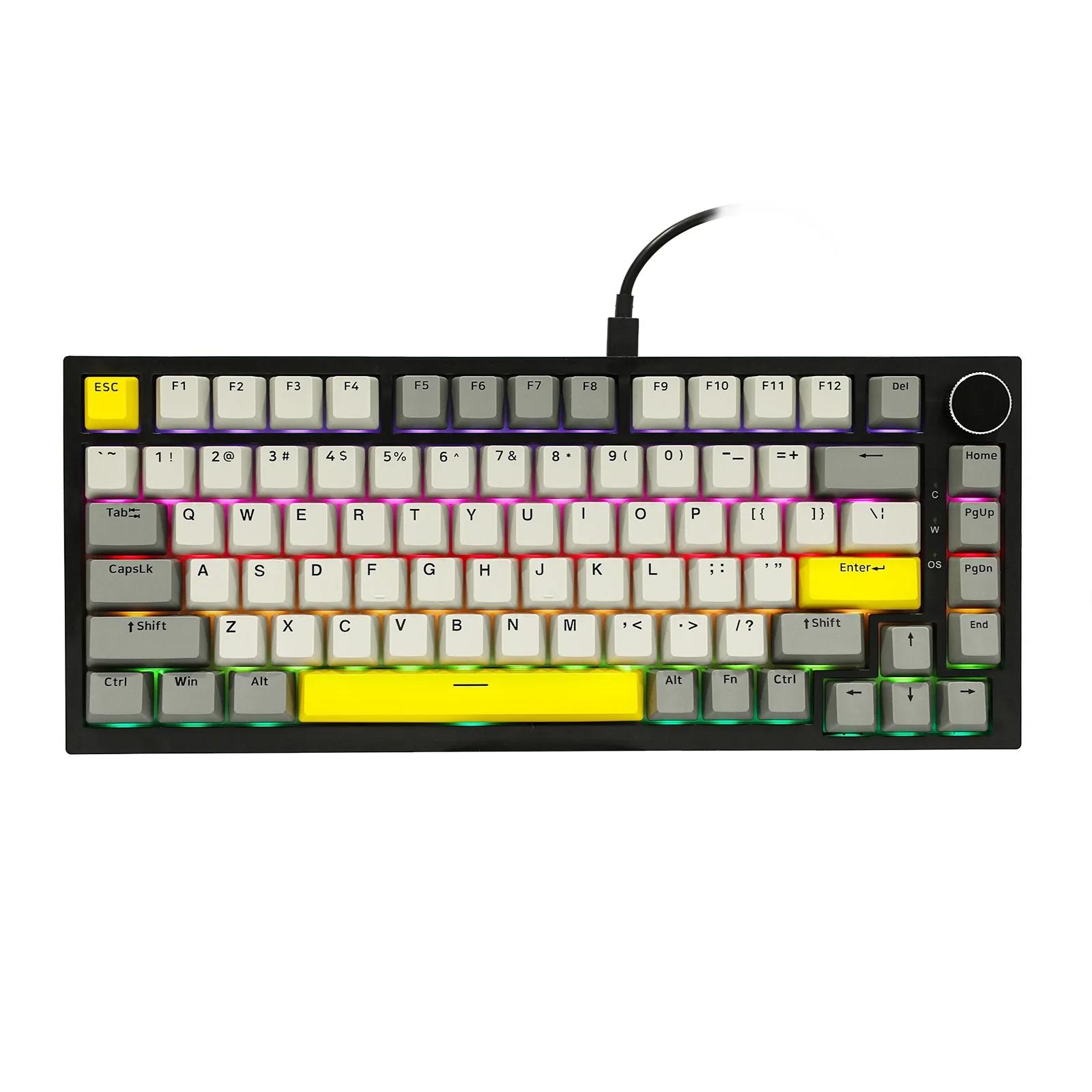 Ajazz геймърска механична клавиатура Gaming Mechanical Keyboard AK820 - Moon Switches [Linear] (English US), Black, Gray, RGB