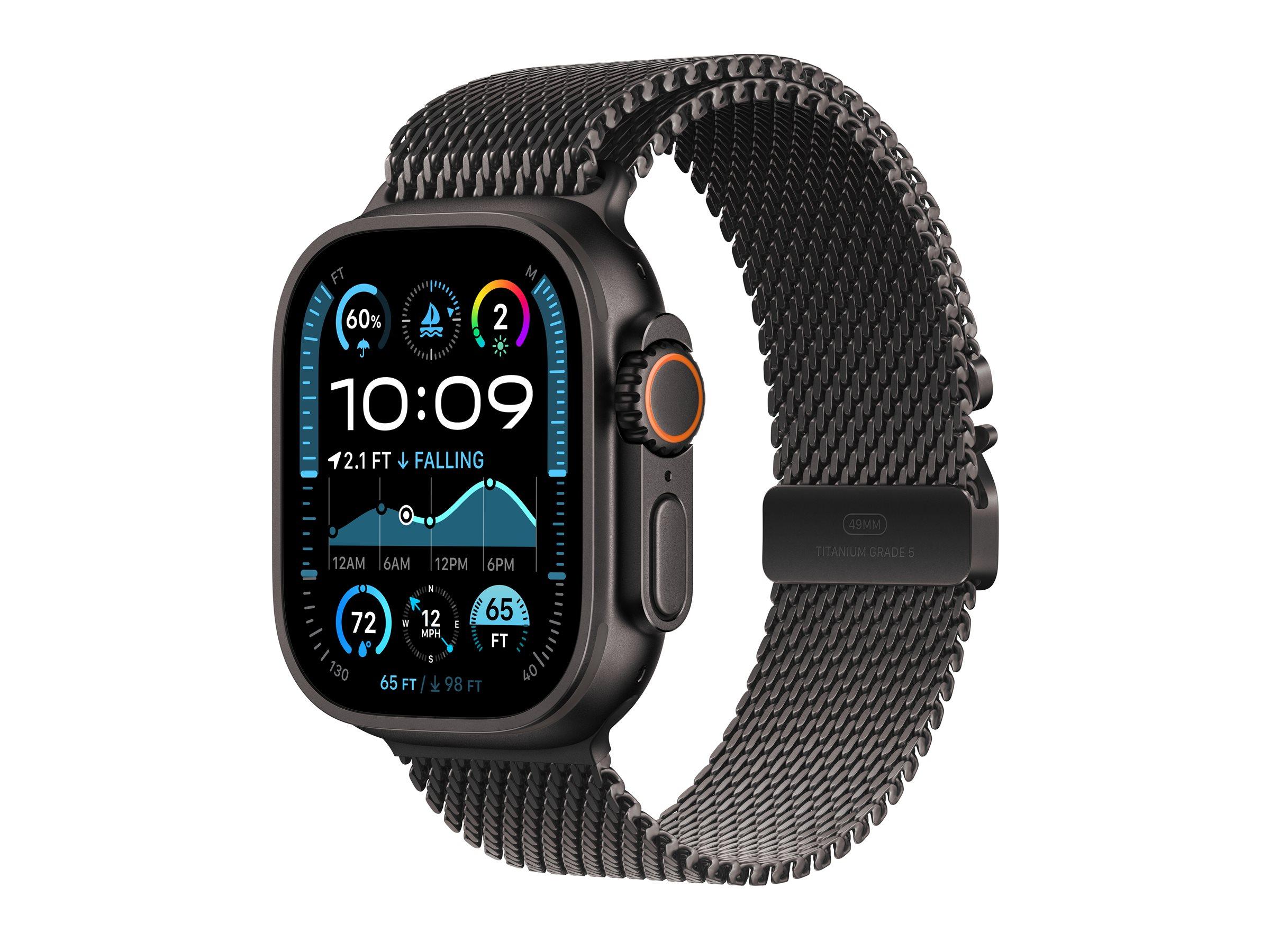 APPLE Watch Ultra 2 GPS + Cellular 49mm Black Titanium Case with Black Titanium Milanese Loop - S | JAR Computers APPLE Watch Ultra 2 GPS + Cellular 49mm Black Titanium Case with Black Titanium Milanese Loop - S