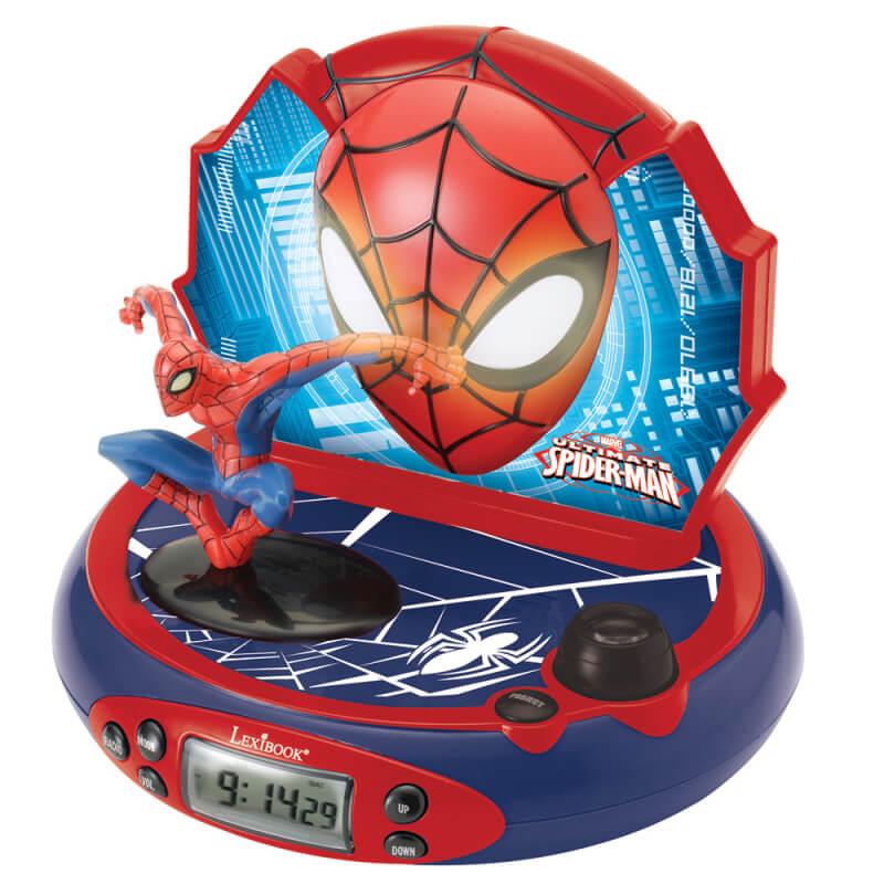 Детски часовник с аларма и FM радио - Lexibook SpiderMan Projector Alarm Clock with Radio (шарен) | JAR Computers Детски часовник с аларма и FM радио - Lexibook SpiderMan Projector Alarm Clock with Radio (шарен)