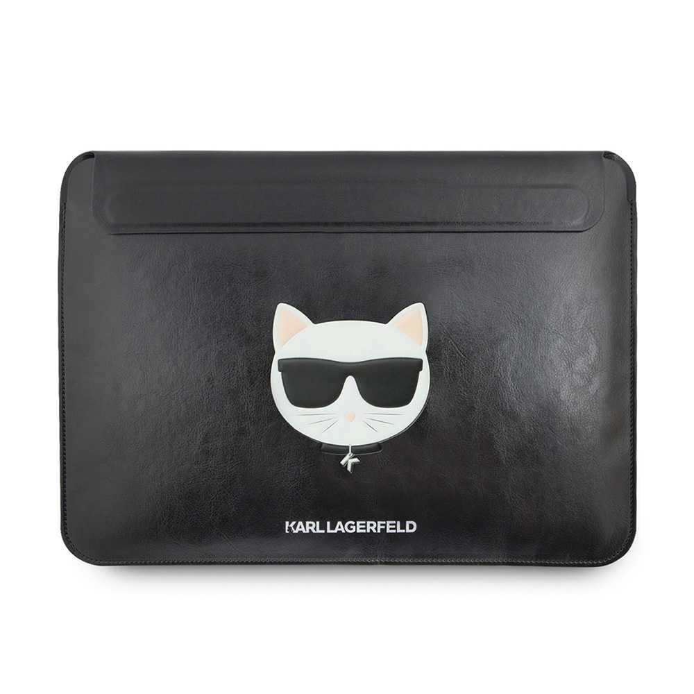 Дизайнерски кожен калъф за MacBook и преносими компютри до 13 инча - Karl Lagerfeld Choupette Leather Laptop Sleeve (черен) | JAR Computers Дизайнерски кожен калъф за MacBook и преносими компютри до 13 инча - Karl Lagerfeld Choupette Leather Laptop Sleeve (черен)