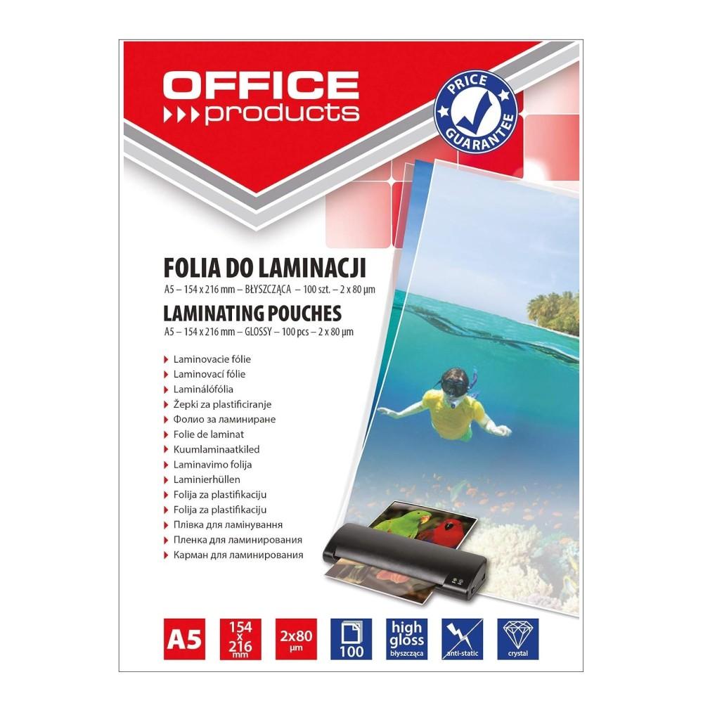 Фолио за ламиниране OFFICE PRODUCTS А5, 154x216 мм, 2х80 mic, кутия 100 л. | JAR Computers Фолио за ламиниране OFFICE PRODUCTS А5, 154x216 мм, 2х80 mic, кутия 100 л.