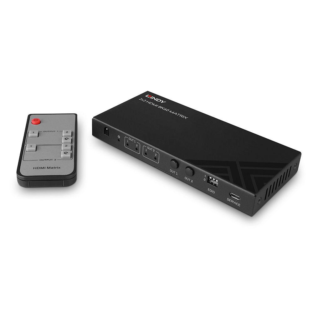 LINDY LNY-38313 :: 2x2 HDMI 8K60 Matrix превключвател