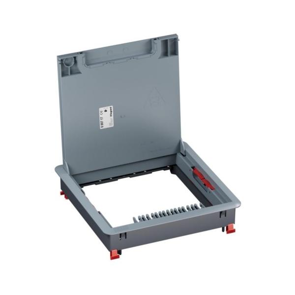 Подова ревизионна кутия пластмаса за бетонен под 16/24M празна 286x286mm - Legrand Floor box 080717 | JAR Computers Подова ревизионна кутия пластмаса за бетонен под 16/24M празна 286x286mm - Legrand Floor box 080717