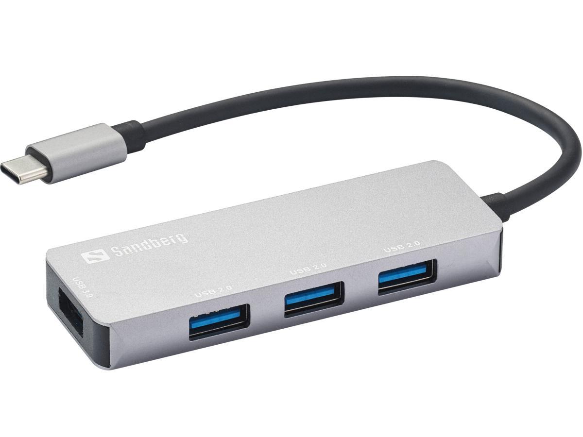 Sandberg USB-C Hub 1xUSB3.0+3x2.0 SAVER | JAR Computers Sandberg USB-C Hub 1xUSB3.0+3x2.0 SAVER