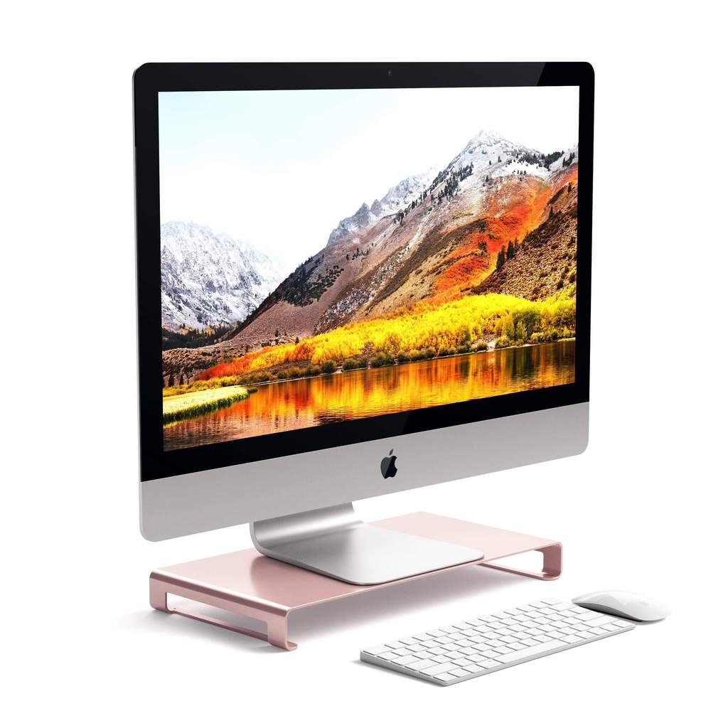Satechi Aluminium Monitor Stand - настолна алуминиева поставка за монитори, MacBook и лаптопи (розово злато)