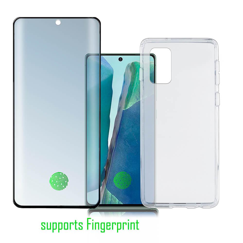 Тънък силиконов кейс и стъклено защитно покритие за дисплея на Samusg Galaxy Note 20 - 4smarts 360° Premium Protection Set UltraSonix (прозрачен) | JAR Computers Тънък силиконов кейс и стъклено защитно покритие за дисплея на Samusg Galaxy Note 20 - 4smarts 360° Premium Protection Set UltraSonix (прозрачен)