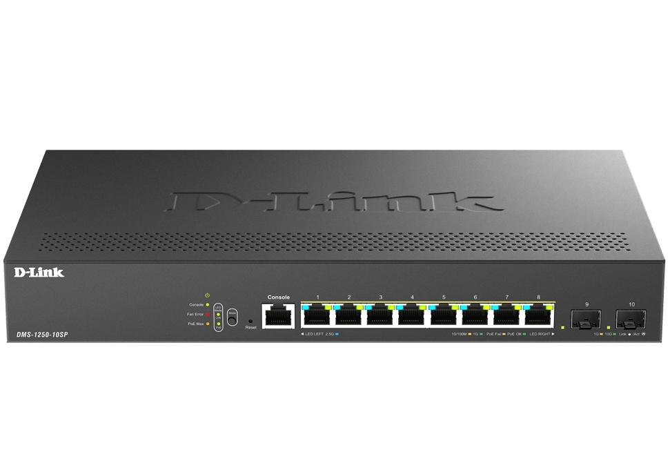 D-Link 8-Port 2.5G Base-T PoE and 2-port 10G SFP+ Smart Managed Switch | JAR Computers D-Link 8-Port 2.5G Base-T PoE and 2-port 10G SFP+ Smart Managed Switch