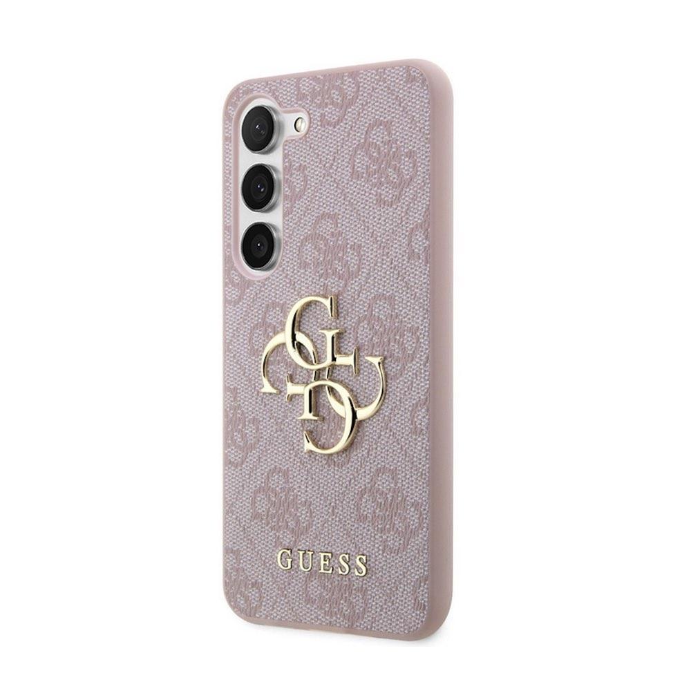 Дизайнерски кожен кейс за Samsung Galaxy S23 - Guess Saffiano 4G Metal Logo Leather Hard Case (розов) | JAR Computers Дизайнерски кожен кейс за Samsung Galaxy S23 - Guess Saffiano 4G Metal Logo Leather Hard Case (розов)