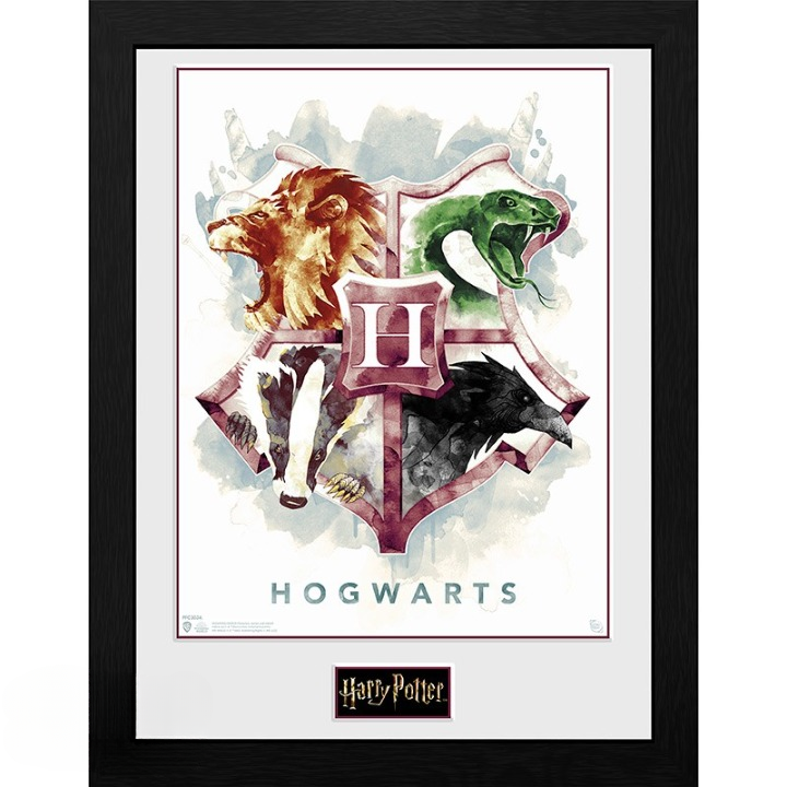 GBEYE HARRY POTTER - Framed print &quot;Hogwarts Water Colour&quot; (30x40)