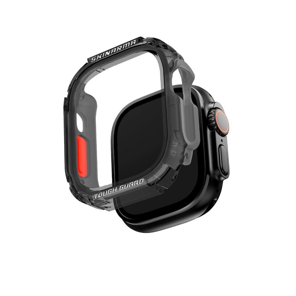 Хибриден кейс с висока степен на защита за Apple Watch Ultra, Ultra 2, Ultra 3 49мм - Skinarma Atom 360 Protective Bumper Case (черен) | JAR Computers Хибриден кейс с висока степен на защита за Apple Watch Ultra, Ultra 2, Ultra 3 49мм - Skinarma Atom 360 Protective Bumper Case (черен)