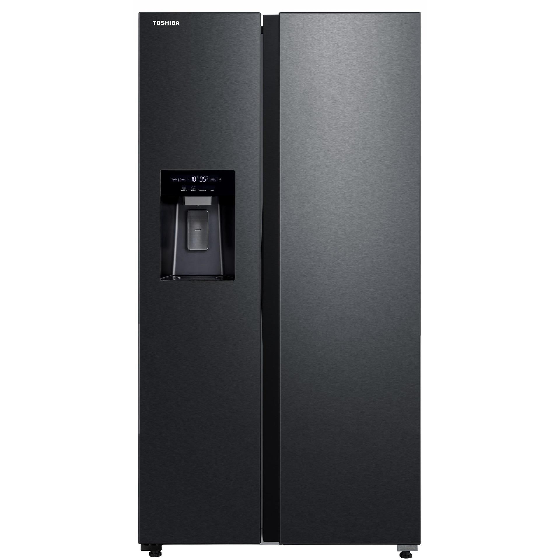 Хладилник Side-by-Side Toshiba GR-RS755WI-PMJ(05) , 568 l, E , No Frost , Черна неръждаема стомана