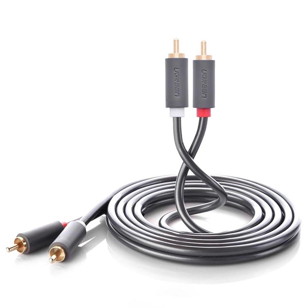 Качествен 2xRCA към 2xRCA (чинча) аудио кабел - Ugreen AV104 Extension Cable 2xRCA (Cinch) to 2xRCA (Cinch) (300 см) | JAR Computers Качествен 2xRCA към 2xRCA (чинча) аудио кабел - Ugreen AV104 Extension Cable 2xRCA (Cinch) to 2xRCA (Cinch) (300 см)