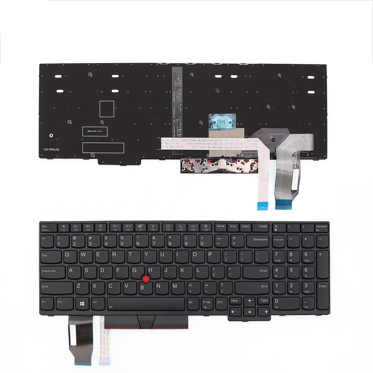 Клавиатура за лаптоп Lenovo ThinkPad T15 Черна с Черна Рамка С Пойнтинг Стик С Подсветка  / Black Frame Black with Pointing Stick With Backlit US/UK | JAR Computers Клавиатура за лаптоп Lenovo ThinkPad T15 Черна с Черна Рамка С Пойнтинг Стик С Подсветка  / Black Frame Black with Pointing Stick With Backlit US/UK