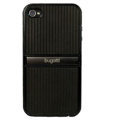 Кожен кейс с поставка за iPhone 4/4S - Bugatti StandCover (черен) | JAR Computers Кожен кейс с поставка за iPhone 4/4S - Bugatti StandCover (черен)